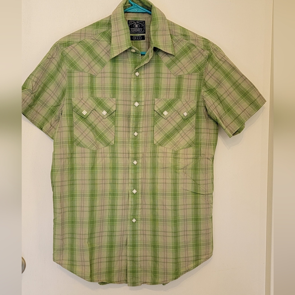 Men's Lucky Brand Snap Closure Short Sleeve Shirt Size Small